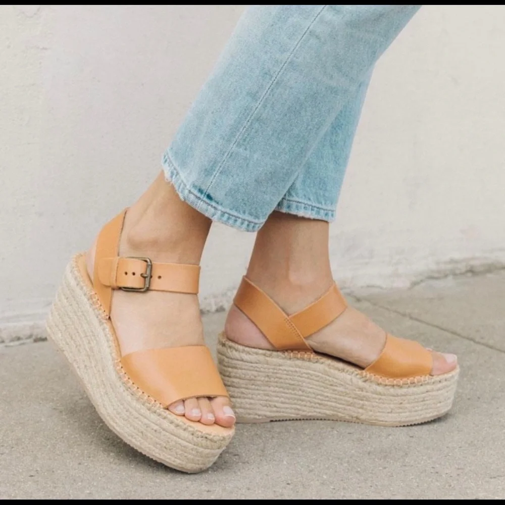 Soludos Tan Minorca Platform Espadrille Sandals